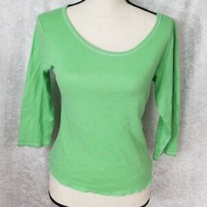 Victoria Secret Green Long Sleeve Pajama Top S